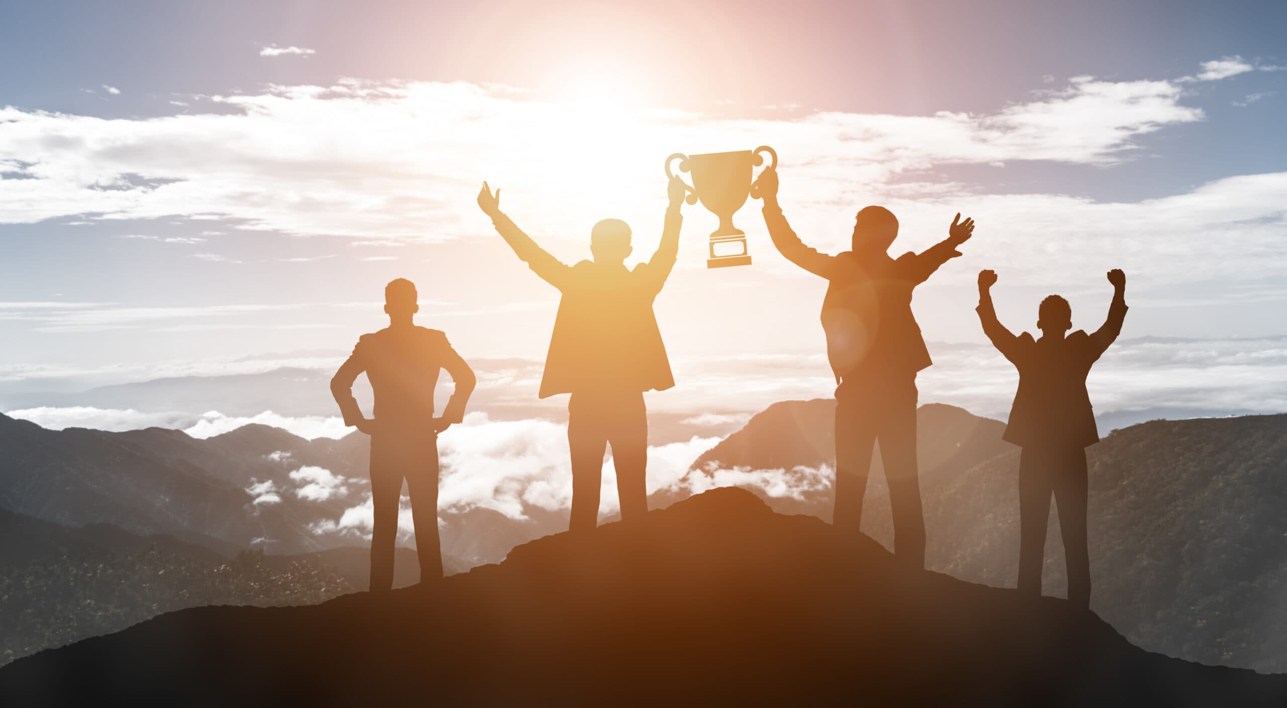 Business-Hoch im Anflug