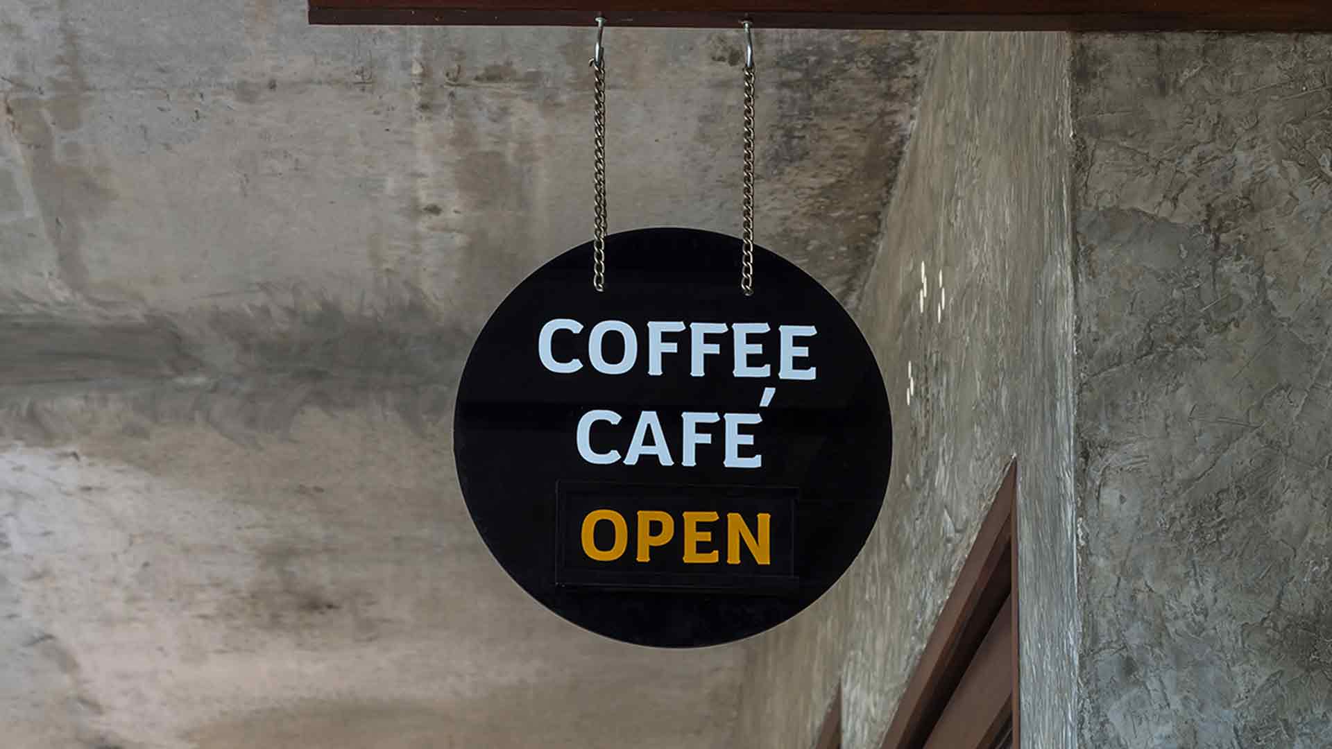 Schild: Coffee Café Open