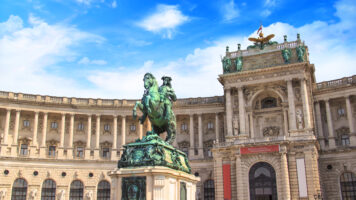 equestrian statue prince eugene savoy front national library austria vienna